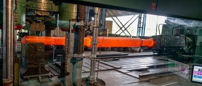 Forging press in operation, Taloja plant
